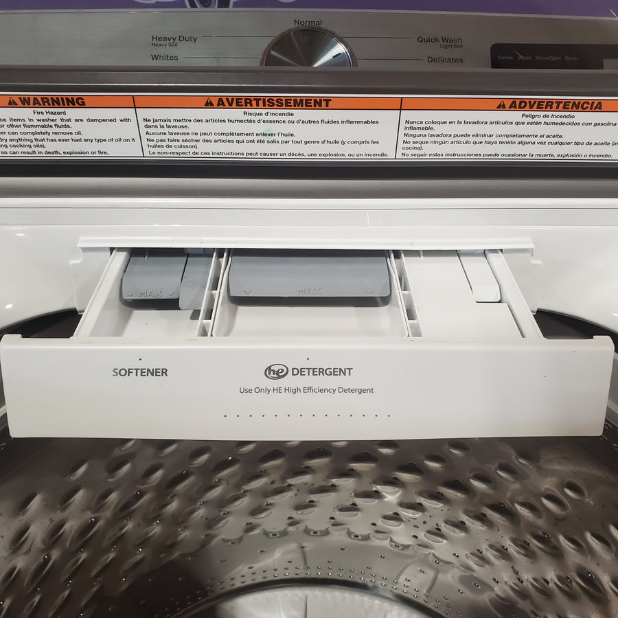 Maytag Top Load 4.8 cu ft Washer with Deep Fill and Slow-Close Glass Lid 30133SD124 - MVW6200KW - Scratch & Dent (Minor)