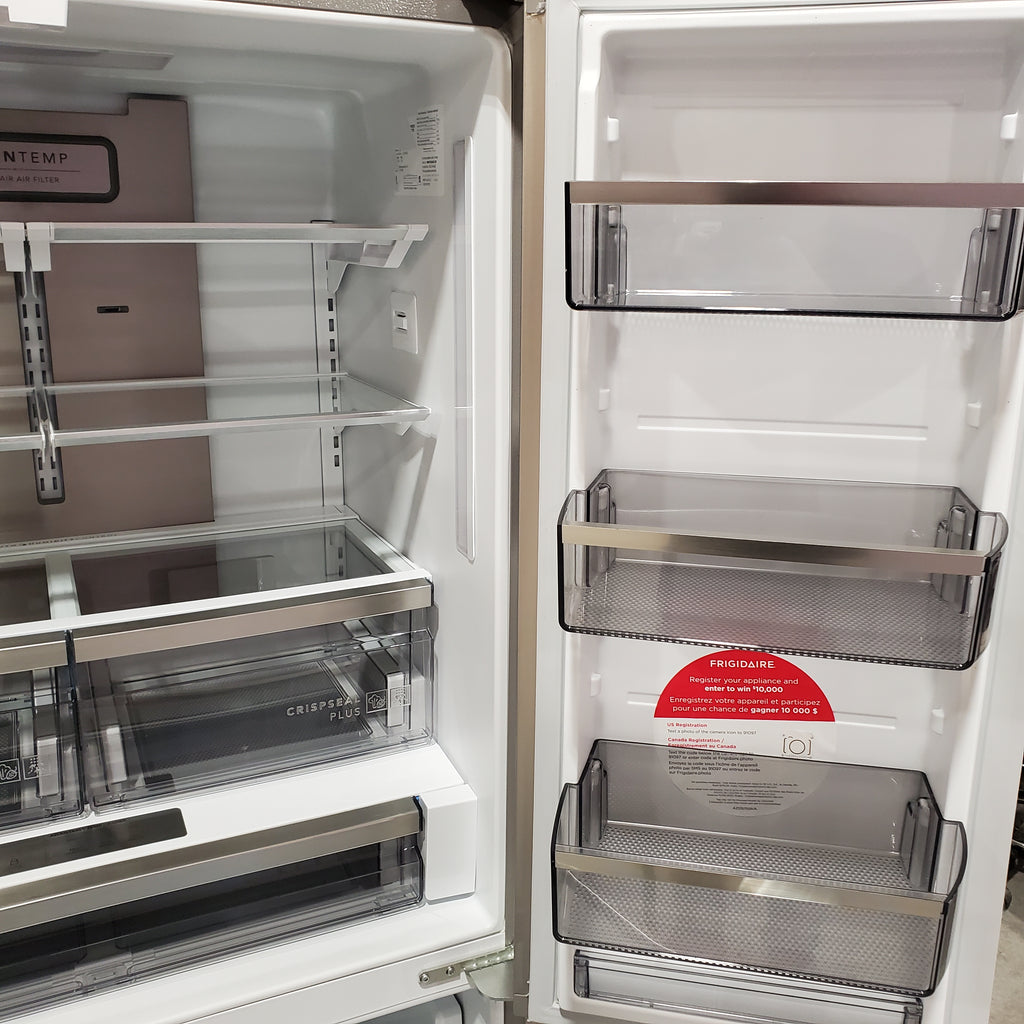 Frigidaire Professional Stainless Steel Counter Depth 3 Door French Door 23 Cu. Ft. Refrigerator with Adjustable Temperature Drawer and CrispSeal Plus Crispers 31132SD85 - PRFG2383AFC - Scratch and Dent (Minor)