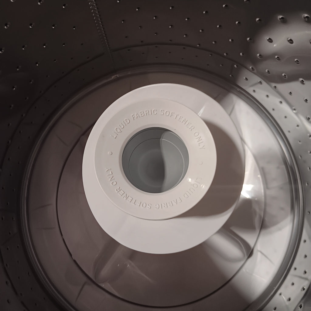 Hotpoint® 4.0 cu. ft. Capacity Washer with Cold Plus and Water Level Control HTW265ASWWW - Scratch & Dent (Major) and Hotpoint 6.2 cu. ft. Capacity Electric Dryer with Up To 120 ft. Venting and Shallow Depth 16184 - HTX26EASWWW - Scratch & Dent (Minor)