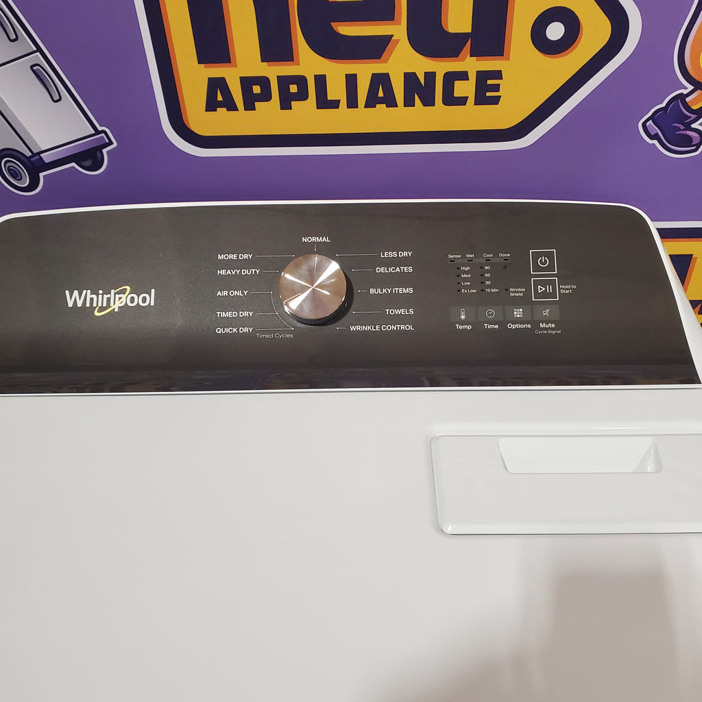 Whirlpool Top Load 4.7 Cu. Ft. Washer in White with 2-in-1 Removable Agitator WTW5057LW - Scratch & Dent - Minor and Whirlpool 7.0 cu. ft. Electric Dryer with Hamper Door 16107 - WED5010LW - Open Box