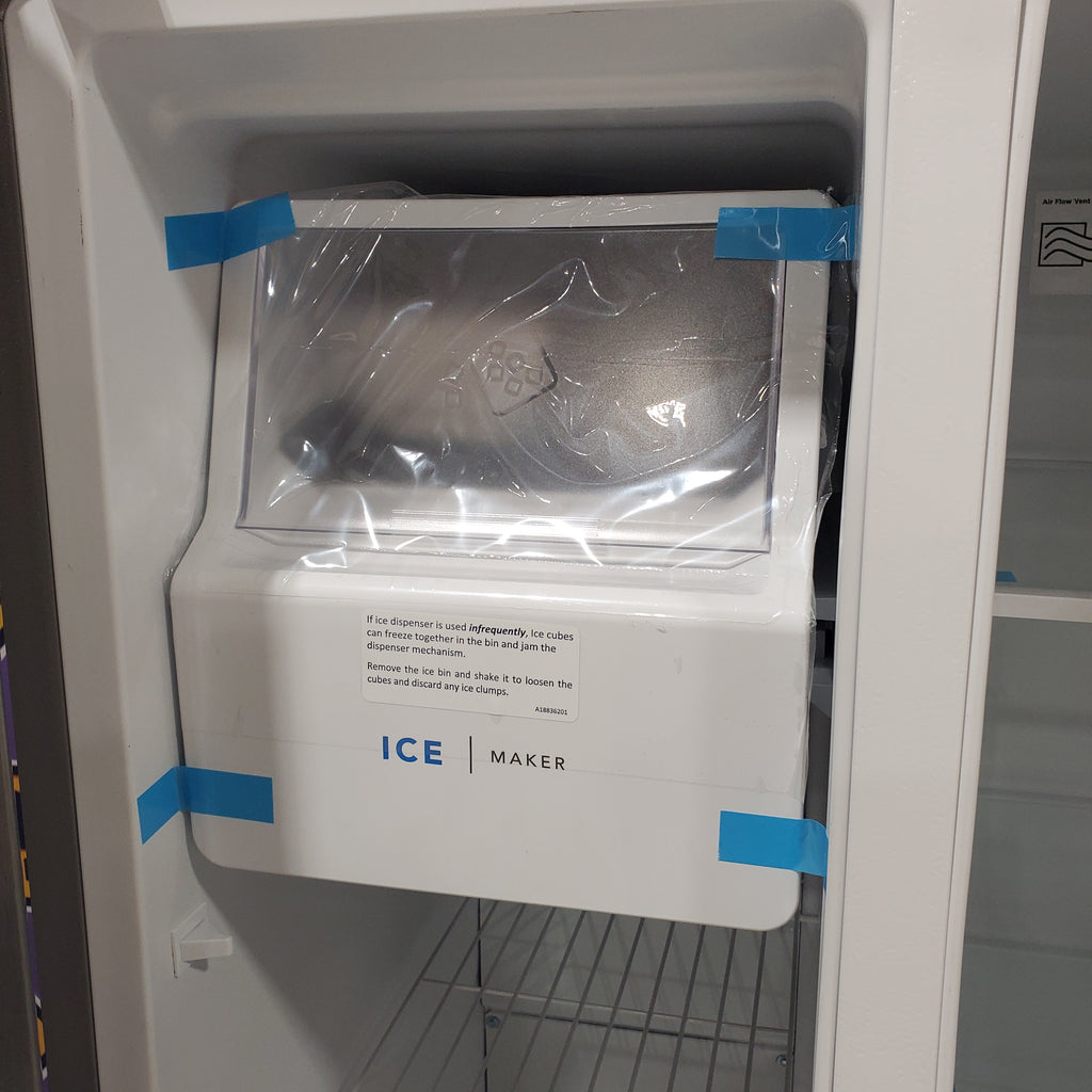 Frigidaire 25.6 cu. ft. ENERGY STAR Side by Side Refrigerator with Exterior Water and Ice Dispenser in Stainless Steel 3SD1005 - FRSS2623AS - Scratch & Dent (Moderate)