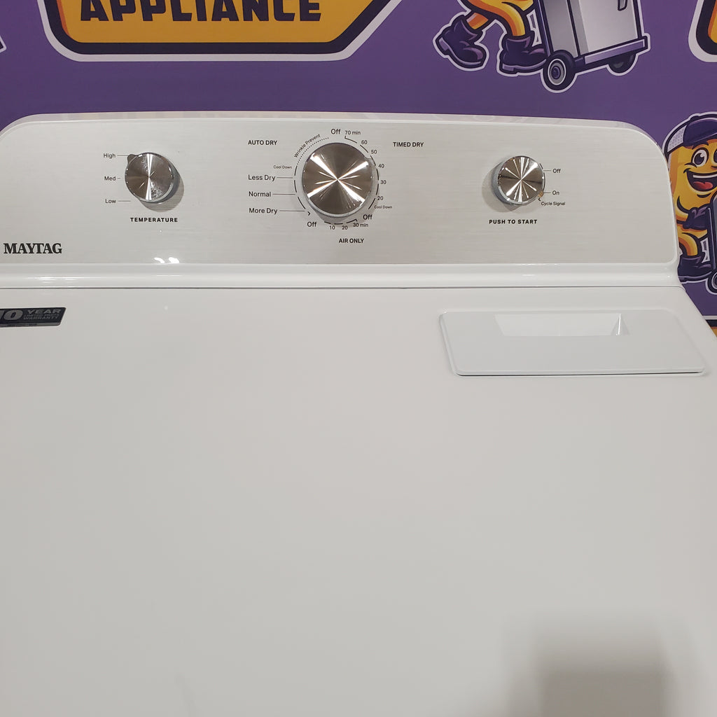 Pictures of Maytag Top Load 4.7 cu. ft. Agitator Washer with Extra Power and Deep Fill Option MVW5435PW and Gas Wrinkle Prevent 7.0 cu. ft Dryer with End of Cycle Signal MGD4500MW - Neu Appliance Outlet - Discount Appliance Outlet in Austin, Tx