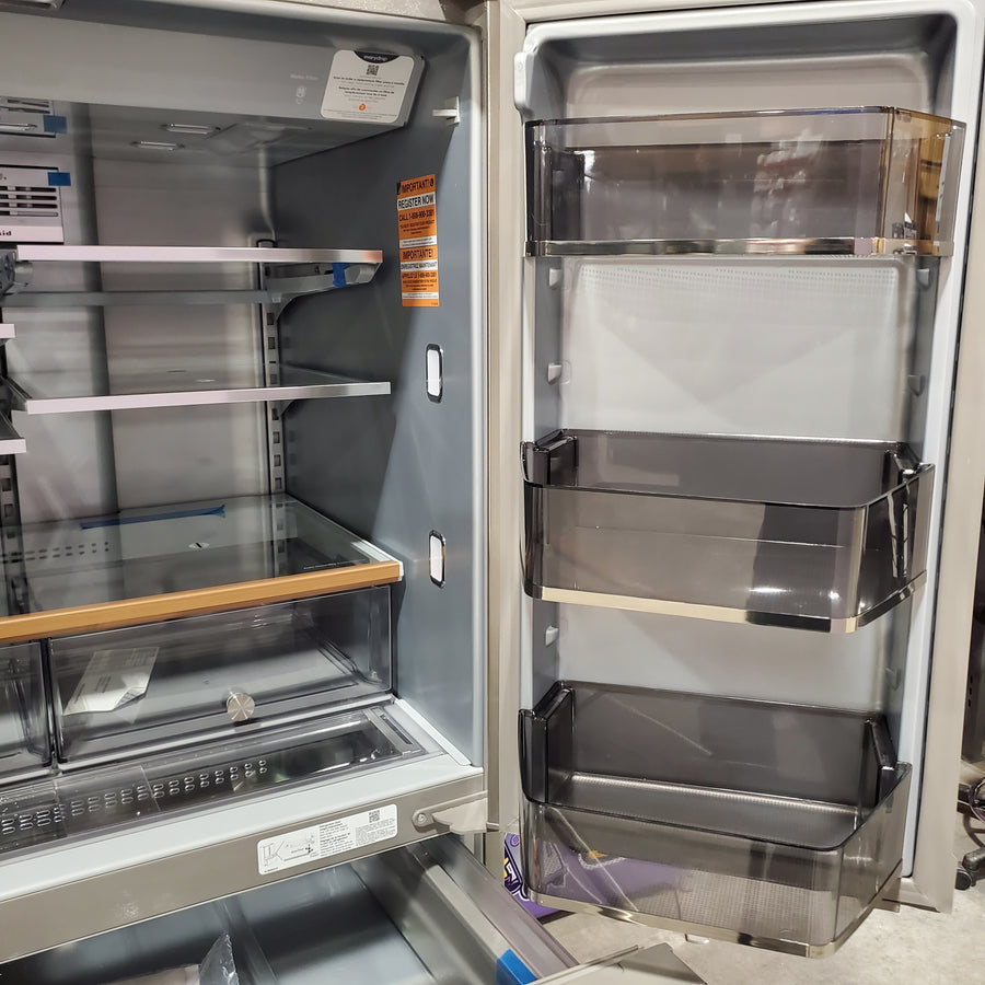 KitchenAid PrintShield Stainless 26.2 Cu. Ft. Multi-Door French Door Refrigerator with Platinum Interior and FreshChill™ Full-Width Refrigerated Drawer 22131SD105 - KRMF536RPS - Open Box