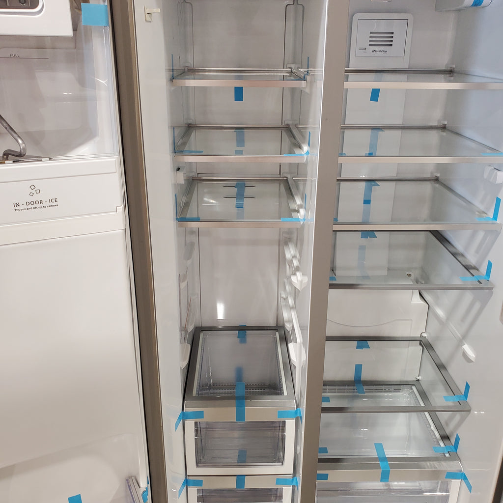 Pictures of KitchenAid 24.8 cu ft. Side-by-Side Refrigerator with Exterior Ice and Water and PrintShield™ finish KRSF705HPS - Scratch & Dent (Moderate) - Neu Appliance Outlet - Discount Appliance Outlet in Austin, Tx