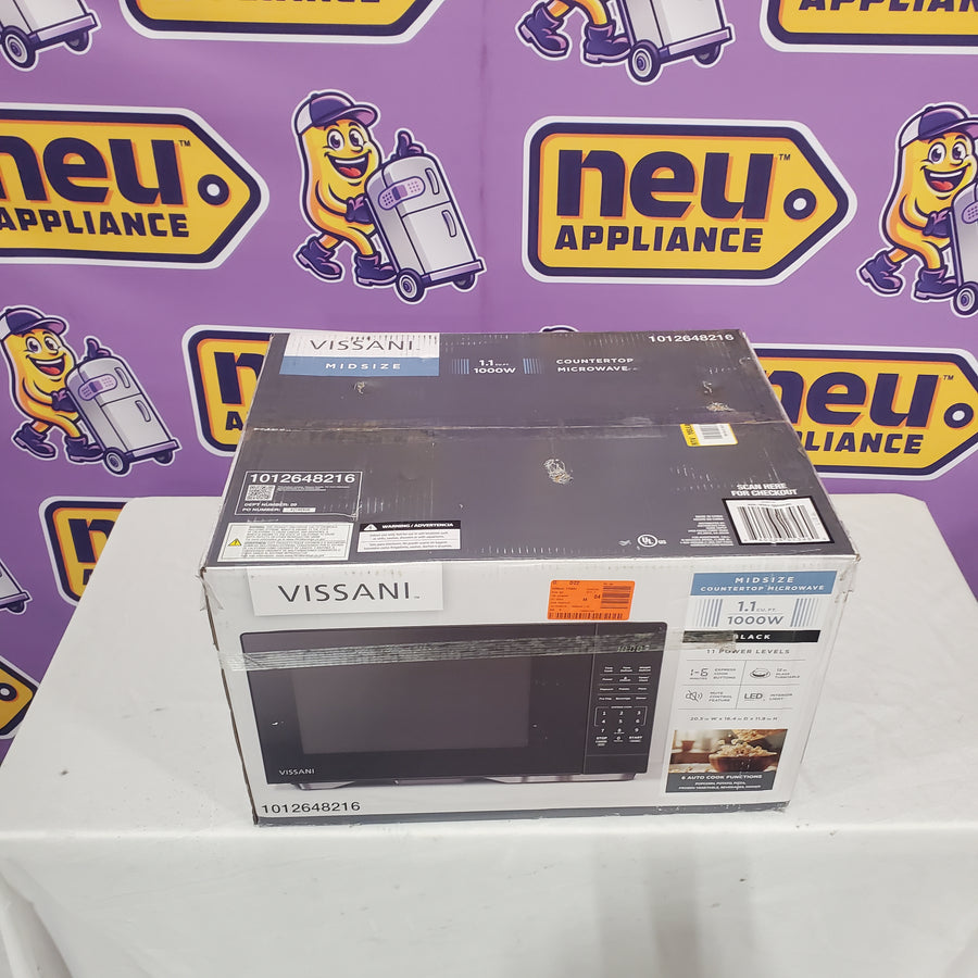 Vissani 1.1 cu. ft. 1000-Watt Countertop Microwave in Black EM0P042KVBCL - Open Box