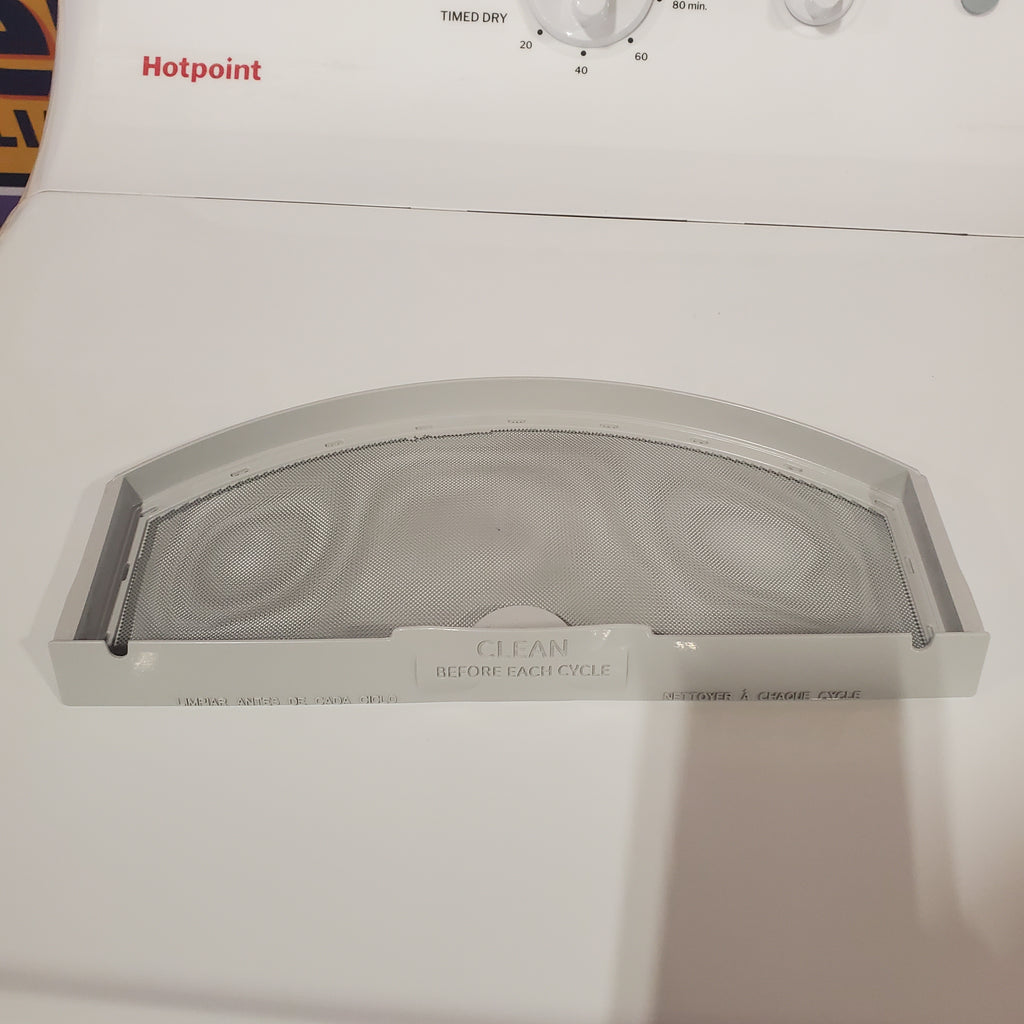 Pictures of Hotpoint 6.2 cu. ft. Capacity Electric Dryer with Up To 120 ft. Venting and Shallow Depth 25134SD469 - HTX26EASWWW - Scratch & Dent (Moderate) - Neu Appliance Outlet - Discount Appliance Outlet in Austin, Tx