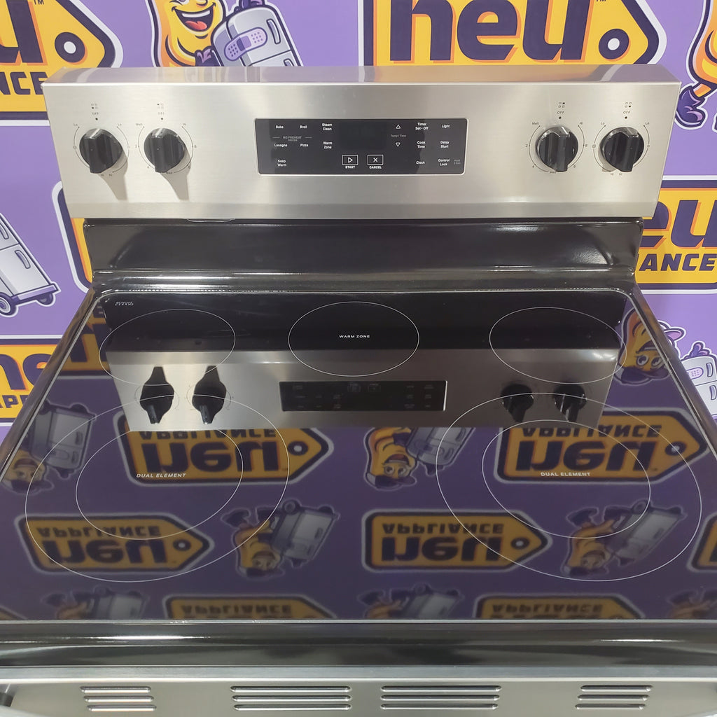 Pictures of Whirlpool Fingerprint Resistant Stainless Steel Electric 30 Inch Range with Steam Clean and No Preheat Mode WFES3330RZ - Open Box - Neu Appliance Outlet - Discount Appliance Outlet in Austin, Tx