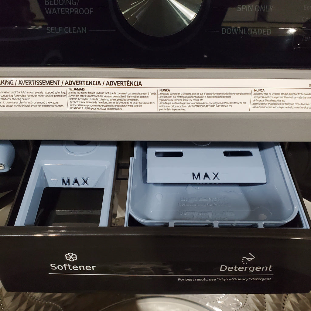 Pictures of Samsung 4.7 cu. ft. Large Capacity Smart Top Load Washer with Active WaterJet in Brushed Black WA47CG3500AVA4 - Scratch & Dent (Minor) - Neu Appliance Outlet - Discount Appliance Outlet in Austin, Tx