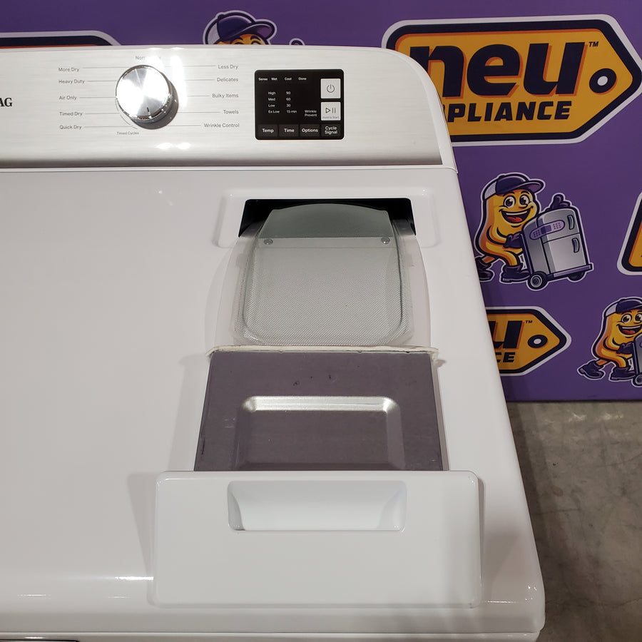 Maytag Top Load 4.8 cu ft Washer with Deep Fill and Slow-Close Glass Lid MVW6200KW - Scratch & Dent (Moderate) and Maytag 7.0 cu ft Gas Dryer with Moisture Sensing and Quick Dry Cycle 16175 - MED6200KW - Scratch & Dent (Minor)