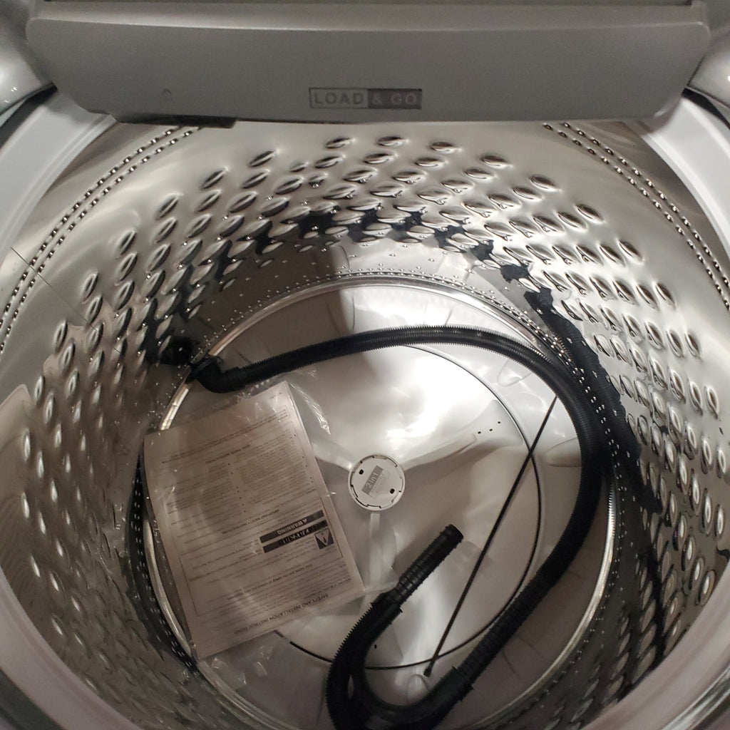Whirlpool Chrome Shadow Top Load 5.2 Cu. Ft. Washer with Removable Agitator WTW8127LC - Scratch & Dent (Minor) and Whirlpool Chrome Shadow Electric 7.4 Cu. Ft. Dryer with Moisture Sensor 16063 - WED8127LC - Scratch and Dent (Minor)
