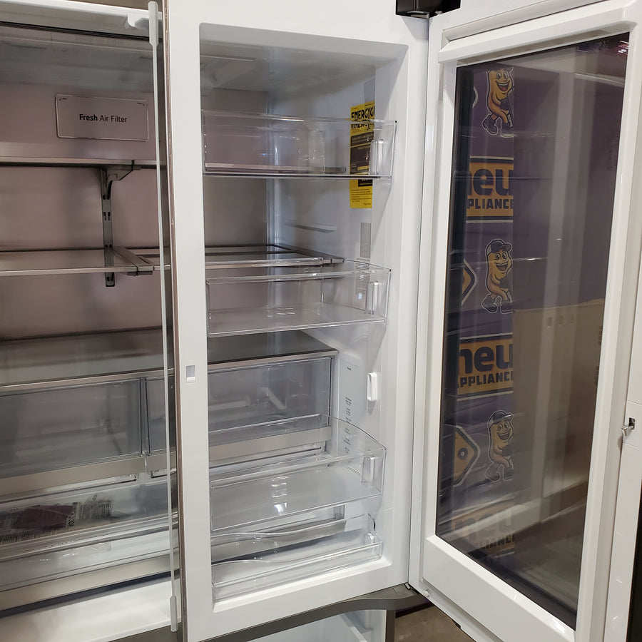 LG 26 cu. ft. Counter-Depth French Door Refrigerator in Stainless Steel with Mirror InstaView™ 22131SD94 - LRYKC2606S - Scratch & Dent (Minor)