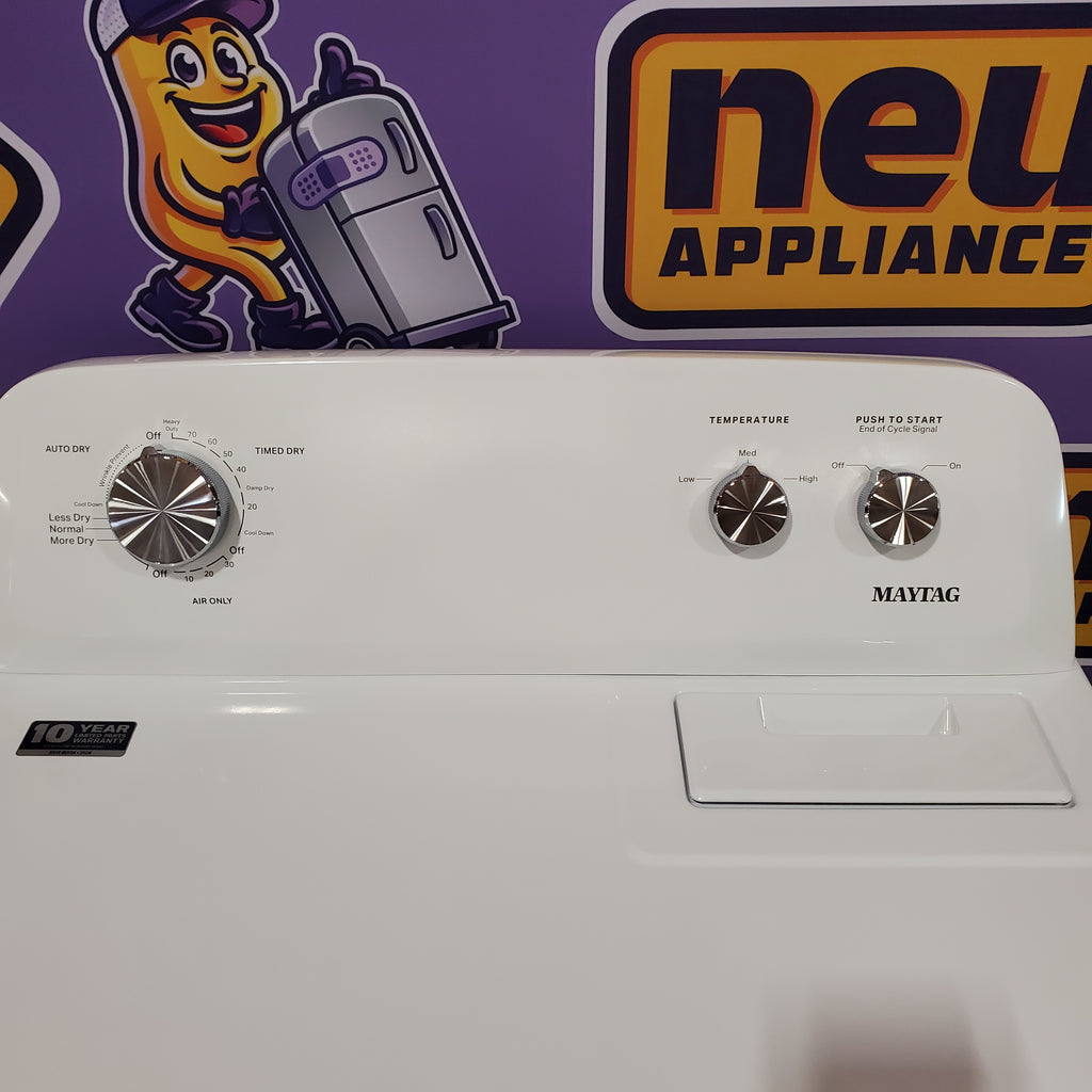 Pictures of Maytag Top Load 3.8 cu. ft. Washer with Deep Fill and Quick Wash Cycle MVW4005SW and Maytag Top Load Electric Wrinkle Prevent 7.0 cu. ft. Dryer with Auto Dry 16077 MED4005SW - Open Box - Neu Appliance Outlet - Discount Appliance Outlet in Austin, Tx