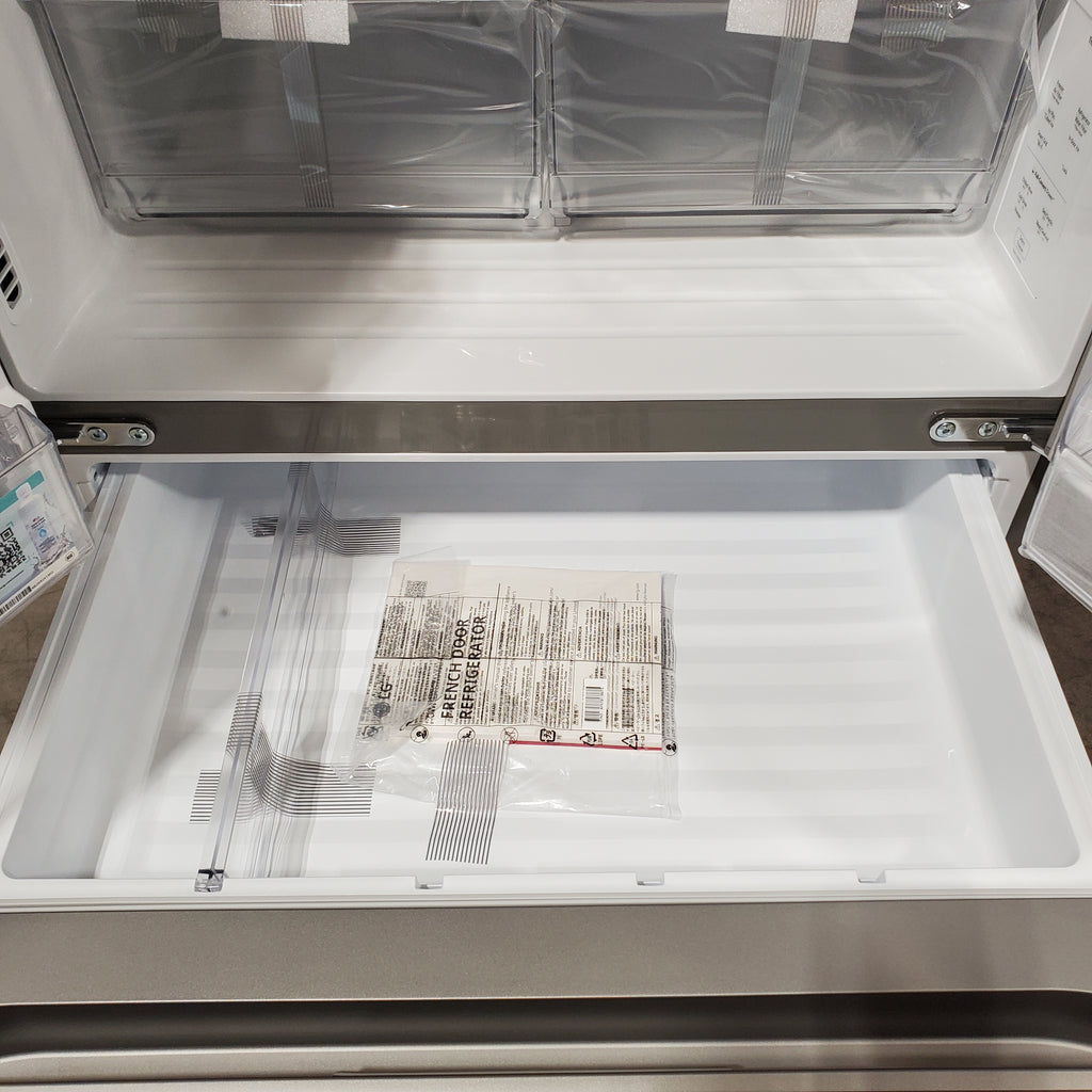 LG 29 cu. ft. Smart Standard-Depth MAX™ 4-Door French Door Refrigerator with Full-Convert Drawer™ in Print Proof Stainless Steel 22131SD90 - LF29H8330S - Scratch & Dent (Minor)