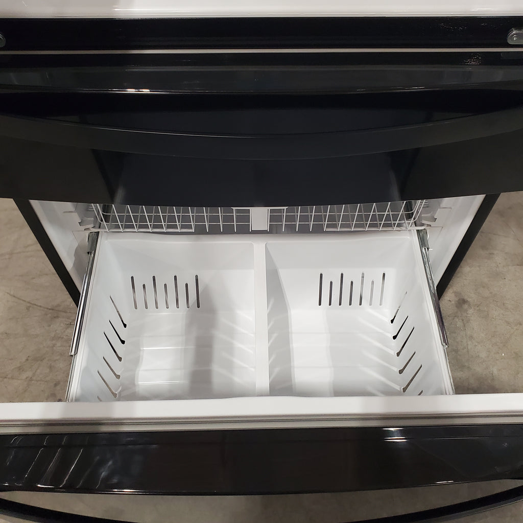 Whirlpool 25 cu. ft. French Door Bottom Mount Refrigerator in Black 19SD007 - WRMF3636RB - Scratch & Dent (Minor)