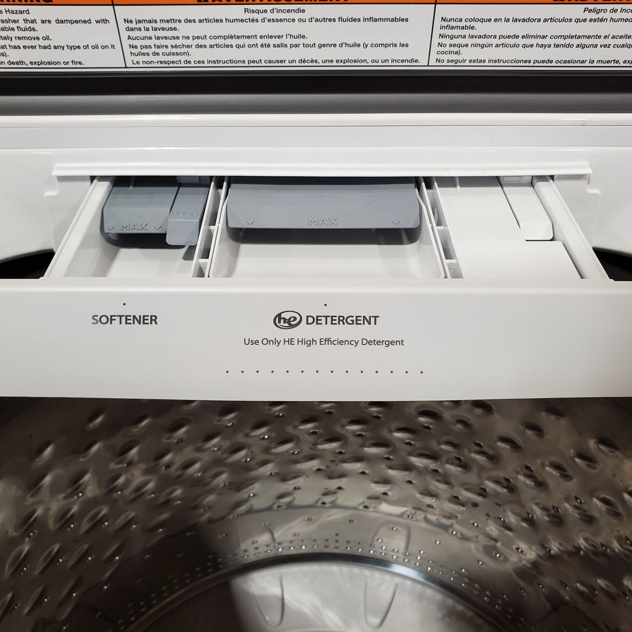 Maytag Top Load 4.8 cu ft Washer with Deep Fill and Slow-Close Glass Lid MVW6200KW - Scratch & Dent (Minor) and Maytag 7.0 cu ft Electric Dryer with Moisture Sensing and Quick Dry Cycle 16194 - MED6200KW - Scratch & Dent (Minor)