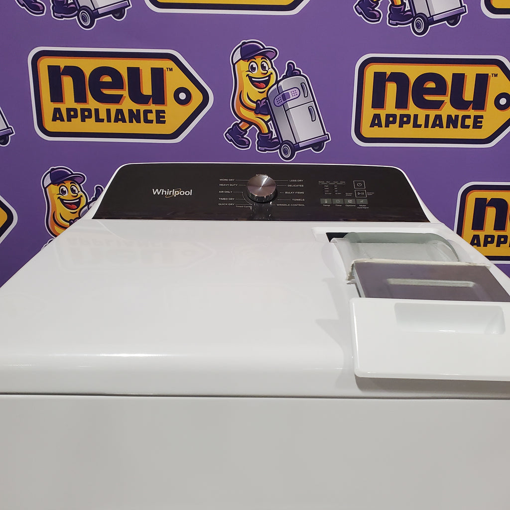 Whirlpool 7.0 Cu. Ft. Gas Moisture Sensing Dryer with Hamper Door 6SD96 - WGD5010LW - Scratch and Dent (Minor)