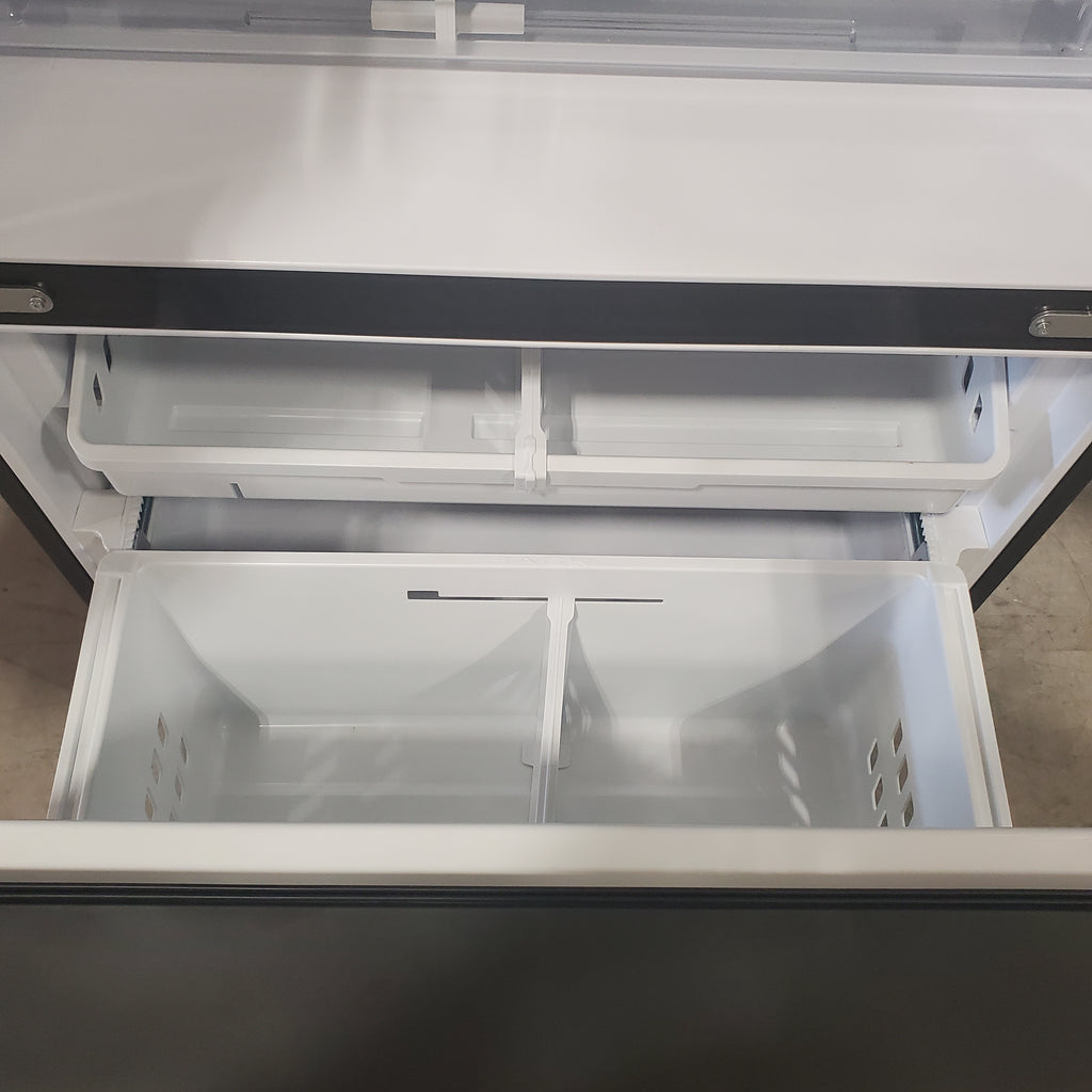 Pictures of GE 20.6 cu. ft. Counter Depth French Door Refrigerator in Fingerprint Resistant Stainless, ENERGY STAR-GYE21JYMBFFS-Open Box - Neu Appliance Outlet - Discount Appliance Outlet in Austin, Tx