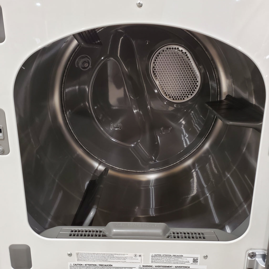 Samsung Smart Top Load 5.5 Cu. Ft. with Auto Dispense Washer WA55CG7500AE - Scratch & Dent (Moderate)  and  Samsung 7.4 cu. ft. Vented Smart Gas Dryer in Ivory with Steam Sanitize+ 16181 - DVG55CG7500E - Scratch & Dent (Moderate)