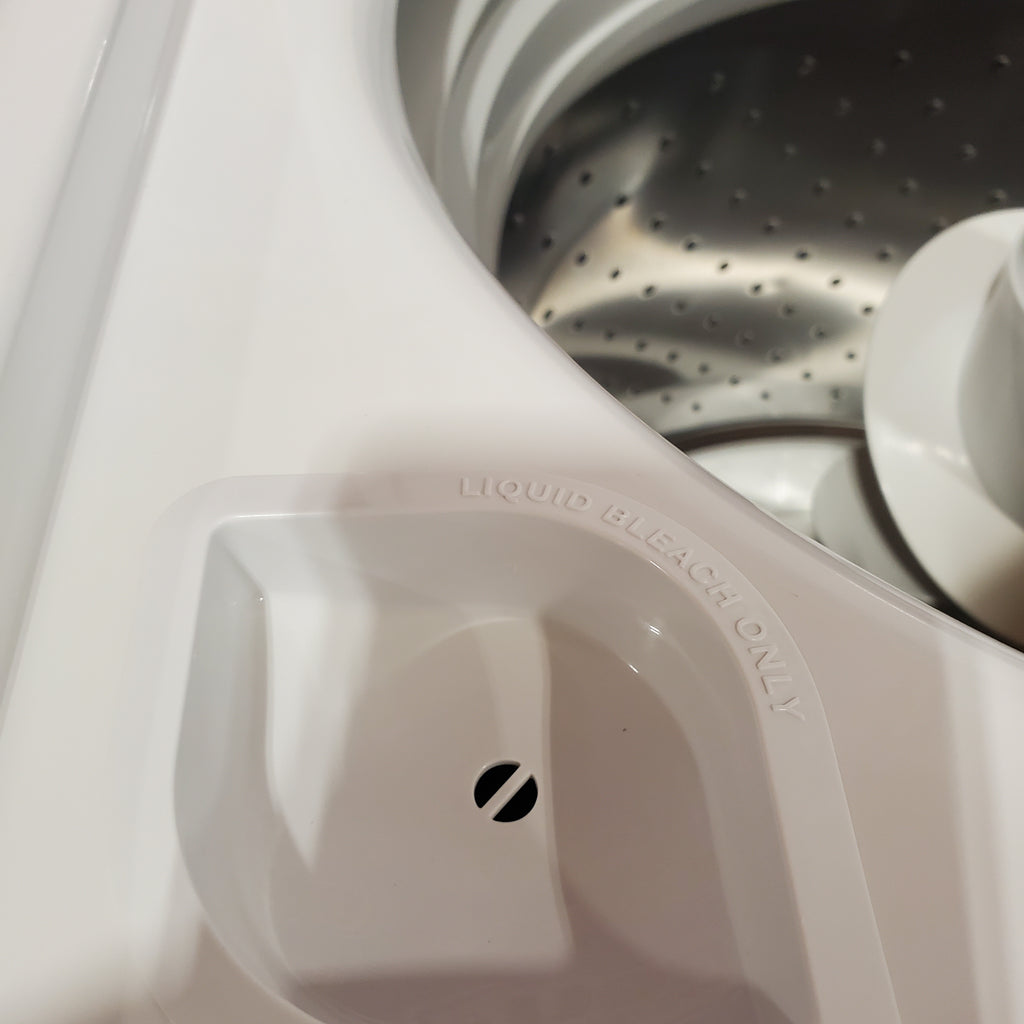 Hotpoint White Top Load 3.8 Cu. Ft. Washer with Stainless Steel Wash Basket 1CR05172 - HTW200ASKWW - Certified Refurbished