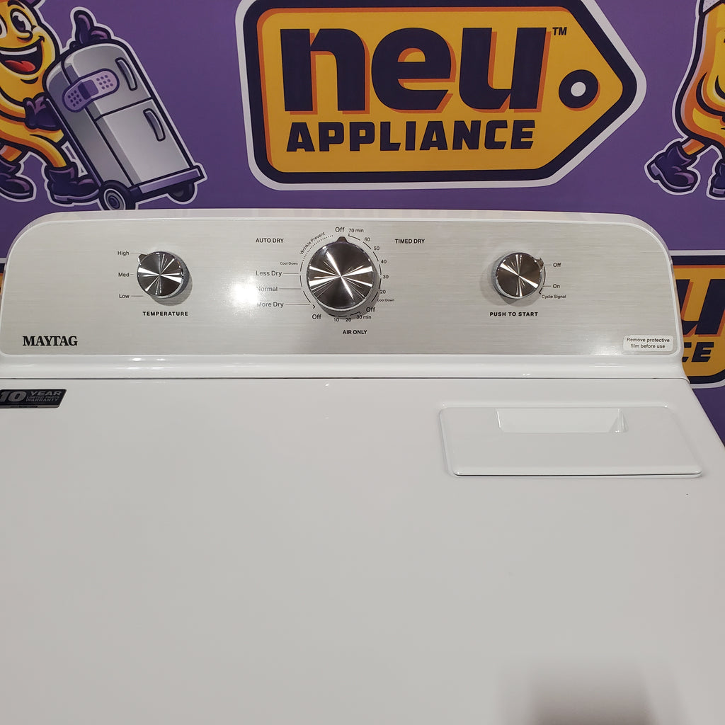 Pictures of Maytag 4.5 cu. ft. Capacity Top Load Washer with Power™ Agitator and Deep Fill MVW4505MW - Scratch & Dent (Minor) and Maytag 7.0 cu. ft. Capacity Top Load Electric Wrinkle Prevent Dryer 16088 - MED4500MW - Open Box - Neu Appliance Outlet - Discount Appliance Outlet in Austin, Tx