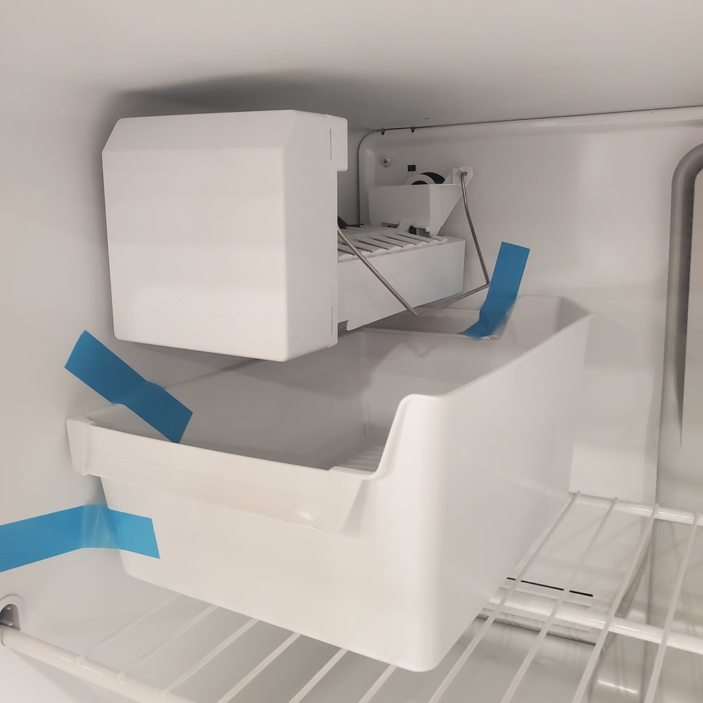 Pictures of Whirlpool 33" Wide Top Freezer 20.5 cu ft Refrigerator with Ice Maker and Frameless Glass Shelves and Flexi-Slide Bin - 3SD483 - WRT311FZDW - Open Box - Neu Appliance Outlet - Discount Appliance Outlet in Austin, Tx