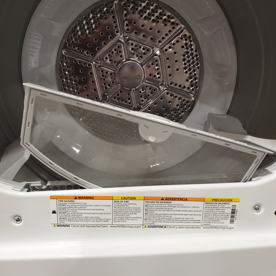 Hotpoint® 4.0 cu. ft. Capacity Washer with Cold Plus and Water Level Control HTW265ASWWW - Scratch & Dent (Major) and Hotpoint 6.2 cu. ft. Capacity Electric Dryer with Up To 120 ft. Venting and Shallow Depth 16177 - HTX26EASWWW - Scratch & Dent (Minor)