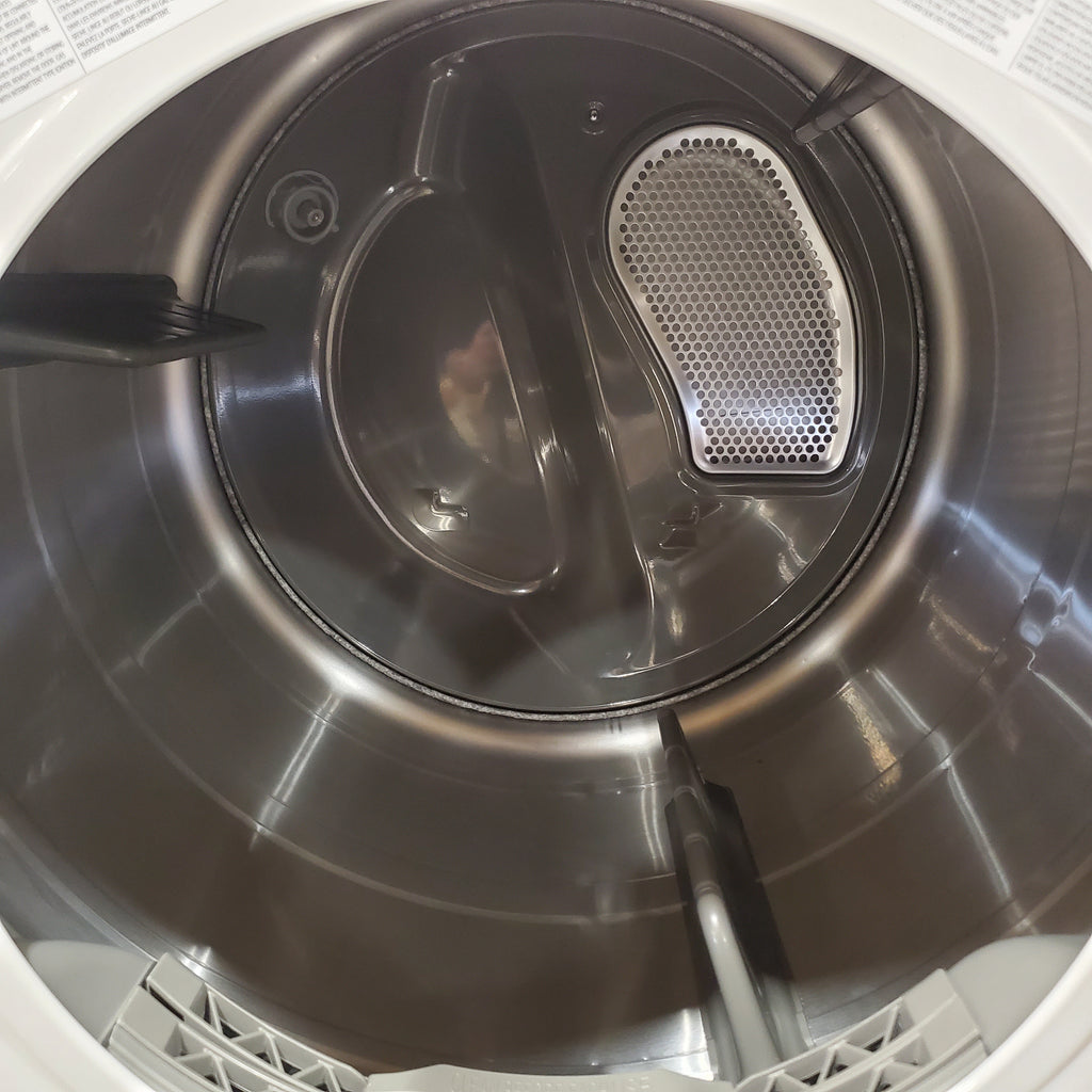 Samsung 7.5 Cu. Ft. Stackable Smart Electric Dryer with Steam and Sensor Dry in Ivory 22131SD88 - DVE50BG8300EA3 - Scratch & Dent - Minor (Copy)