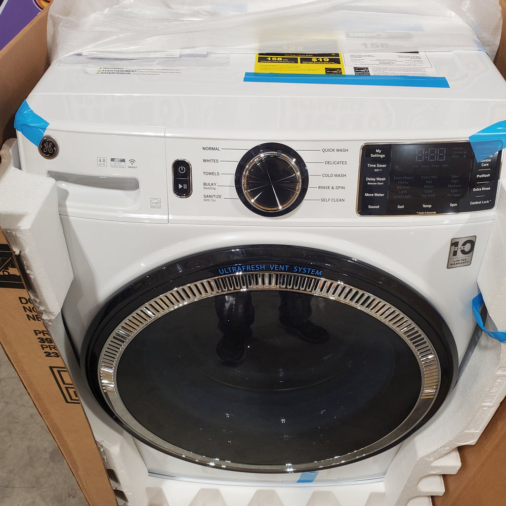 GE ENERGY STAR 4.8 cu. ft. Capacity Smart Front Load Washer with UltraFresh Vent System with OdorBlock GFW550SSNWW - New in Box and GE ENERGY STAR 7.8 cu. ft. Smart Frontload Electric Dryer with Sensor Dry 15021 - GFD55ESSNWW - New in Box
