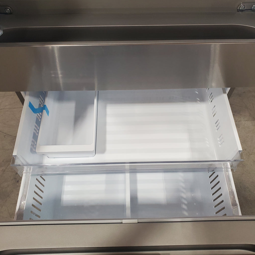 LG 29 cu. ft. Smart Standard-Depth MAX™ 4-Door French Door Refrigerator with Full-Convert Drawer™ in Print Proof Stainless Steel 3SD663 - LF29H8330S - Scratch & Dent (Moderate)