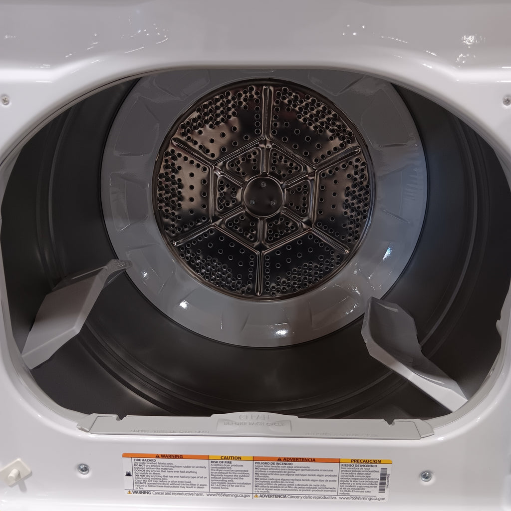 GE 7.2 cu. ft. Capacity Electric Dryer with Up To 120 ft. Venting and Extended Tumble 31134SD193 - GTD48EASWWB - Scratch & Dent (Minor)