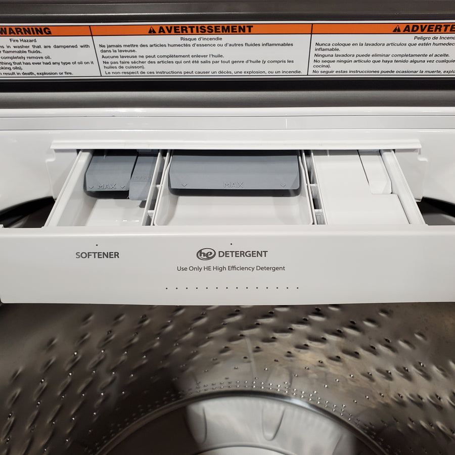 Maytag Top Load 4.8 cu ft Washer with Deep Fill and Slow-Close Glass Lid MVW6200KW - Scratch & Dent (Moderate) and Maytag 7.0 cu. ft Top Load Gas Dryer with Moisture Sensing 16222 - MGD6200KW - Scratch and Dent (Major)