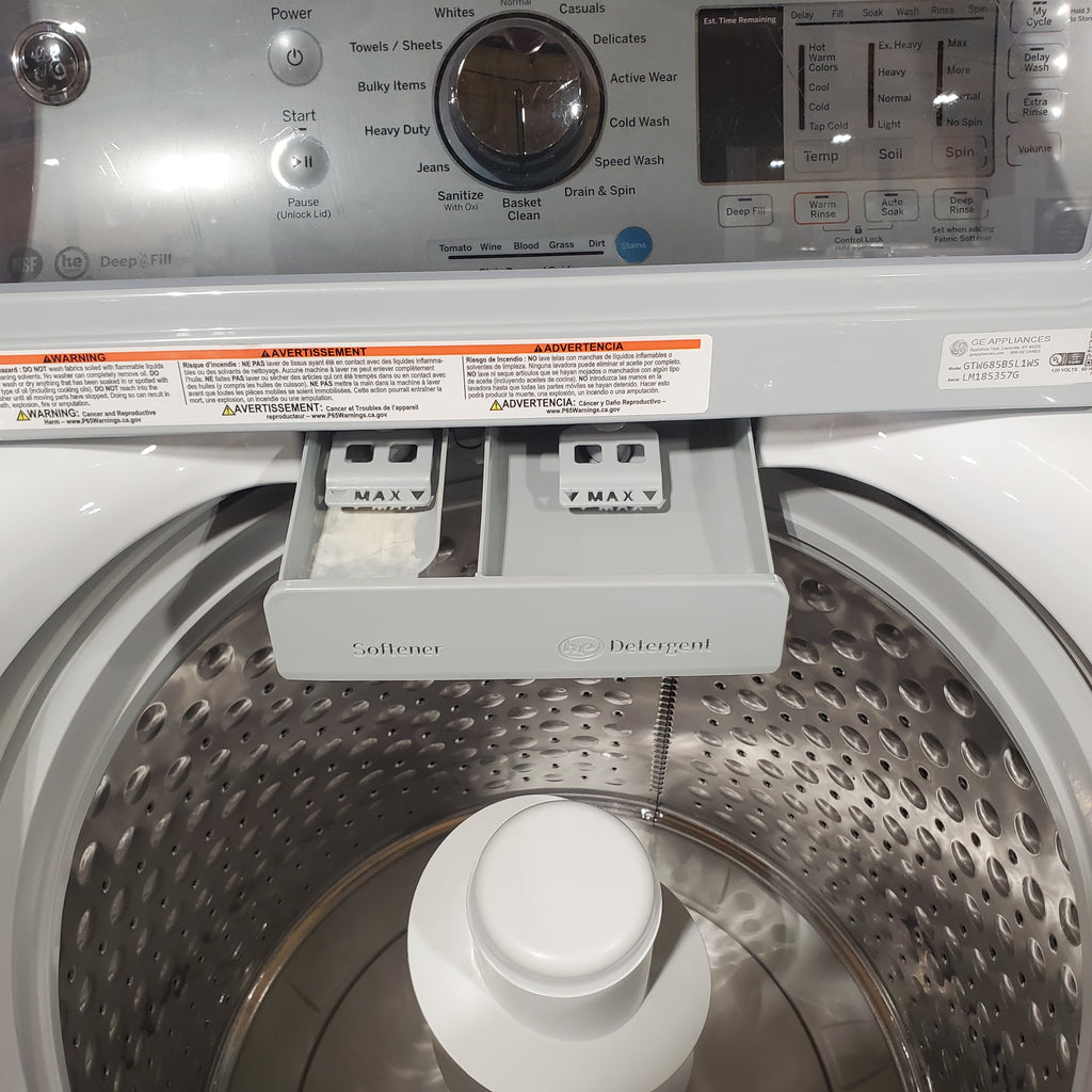 Pictures of GE ENERGY STAR® 4.5 cu. ft. Capacity Washer with Stainless Steel Basket GTW685BSLWS - Certified Refurbished - Neu Appliance Outlet - Discount Appliance Outlet in Austin, Tx