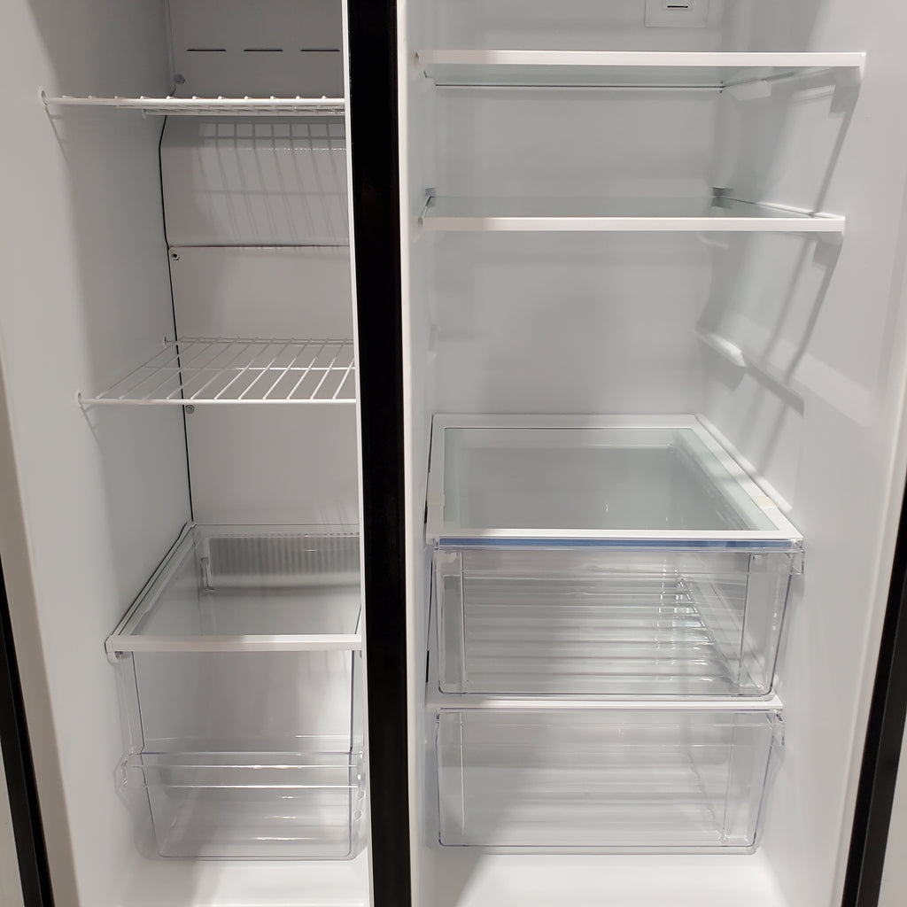 Pictures of Frigidaire Black 26 Cu. Ft. Standard-Depth ENERGY STAR Side-by-Side Refrigerator with EvenTemp™ Cooling System 31133SD126 - FRSS2623AB - Scratch & Dent (Minor) - Neu Appliance Outlet - Discount Appliance Outlet in Austin, Tx