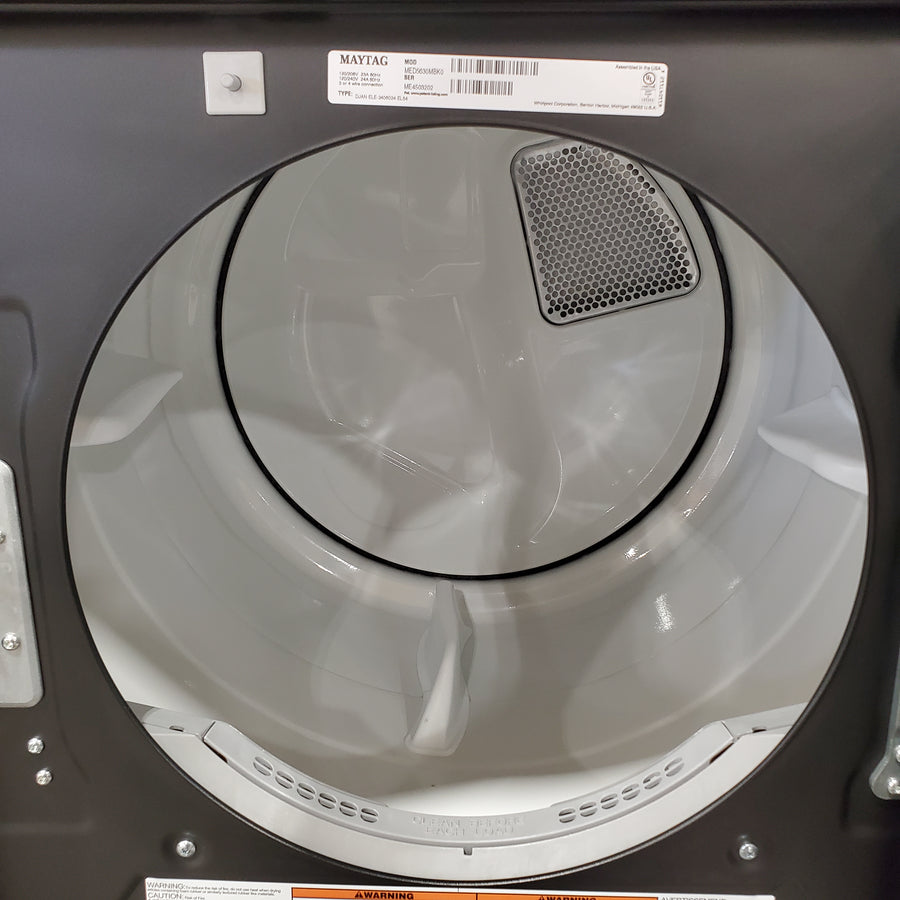 Maytag 7.3 Cu. Ft. Stackable Electric Dryer with Extra Power Button in Volcano Black MED5630MBK - Scratch & Dent (Moderate)