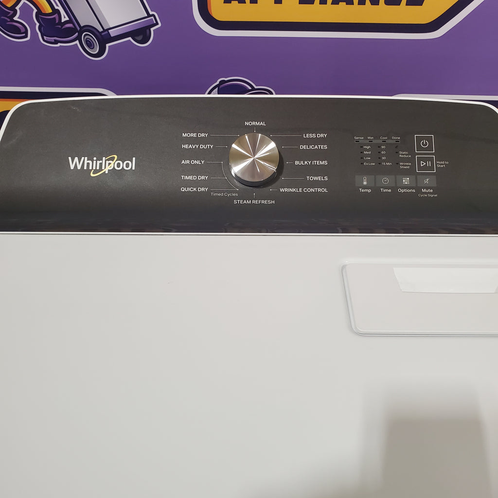 Pictures of Whirlpool Top Load Impeller 4.6 Cu. Ft. Washer with Built-In Faucet WTW5010LW and Whirlpool Top Load Electric Moisture Sensing 7.0 Cu. Ft. Dryer with Steam WED5050LW - Scratch and Dent (Minor) - Neu Appliance Outlet - Discount Appliance Outlet in Austin, Tx