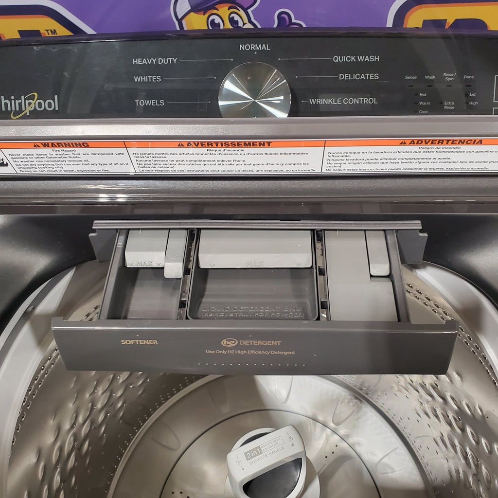Pictures of Maytag Volcano Black Pet Pro Top Load 4.7 cu. ft. Washer with Built-In Water Faucet MVW6500MBK - Scratch & Dent (Moderate) - Neu Appliance Outlet - Discount Appliance Outlet in Austin, Tx