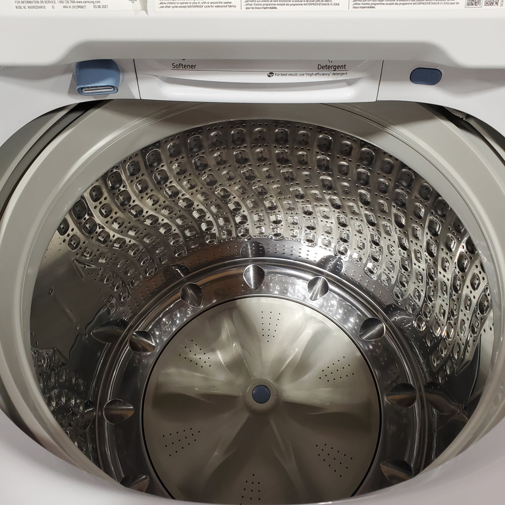 Pictures of Samsung ENERGY STAR 5.0 cu. ft. Top Load Washing Machine with Active Water Jet 1CR04048 - WA50R5200AW - Certified Refurbished - Neu Appliance Outlet - Discount Appliance Outlet in Austin, Tx