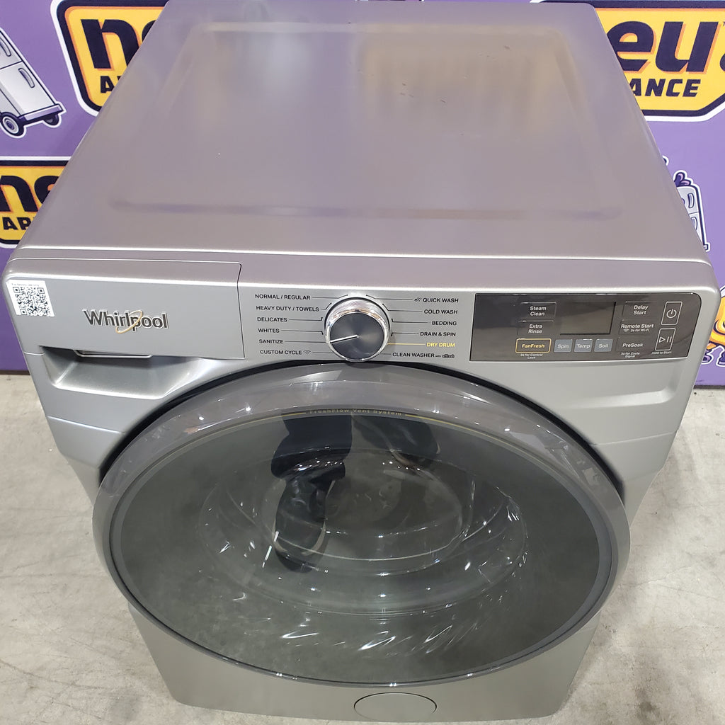 Pictures of Whirlpool 4.5 cu. ft. Smart Front Load ENERGY STAR® Washer with FreshFlow™ Vent System WFW5720RR - Scratch & Dent (Minor) and 7.4 cu. ft. Smart Front Load ENERGY STAR® Electric Dryer with Wrinkle Shield™ Option 16093 0 WED5720RR - Scratch & Dent (Minor) - Neu Appliance Outlet - Discount Appliance Outlet in Austin, Tx