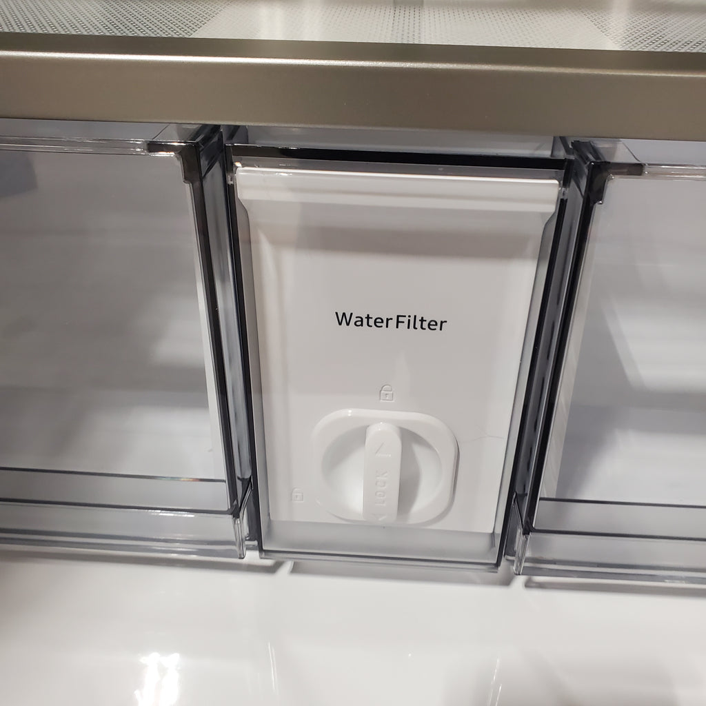 Pictures of Samsung Bespoke Counter Depth 4-Door Flex™ Refrigerator (23 cu. ft.) with Beverage Center ™ with Customizable Door Panel Colors 18SD035 - RF23DB9600AP - Open Box - Neu Appliance Outlet - Discount Appliance Outlet in Austin, Tx