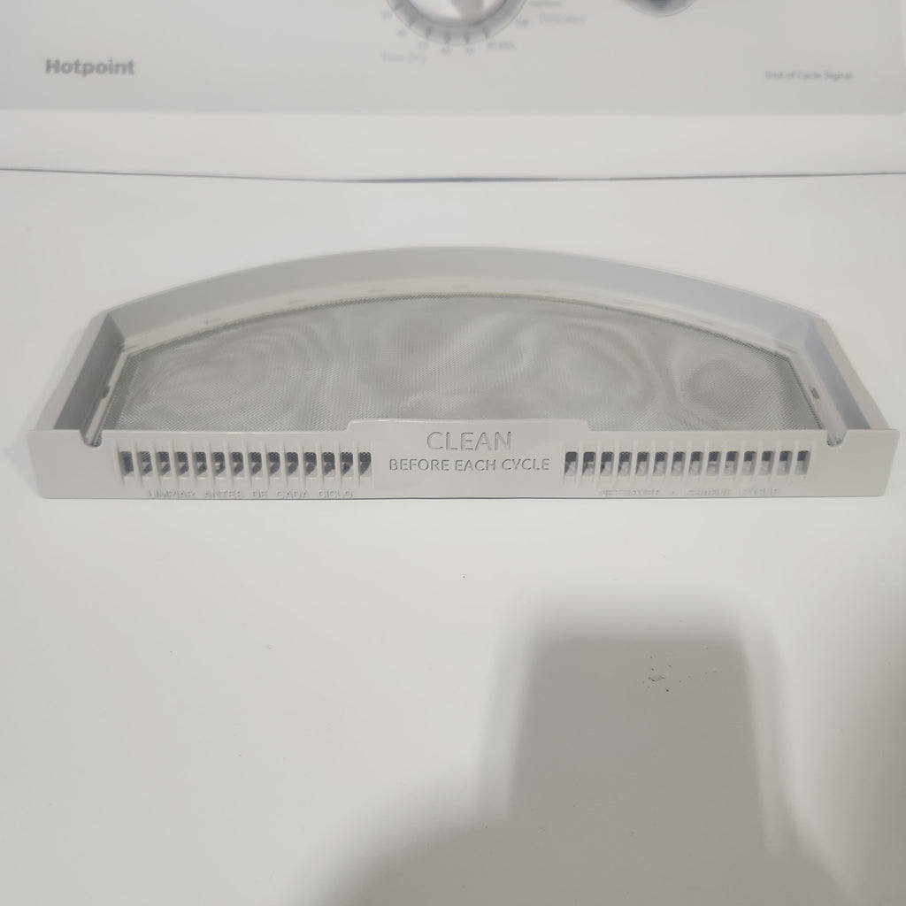 Pictures of Hotpoint White 3.8 Cu. Ft. Washer with Stainless Steel Basket HTW240ASKWS and Hotpoint White Electric 6.2 Cu. Ft. Dryer With Upfront Lint Filter HTX24EASKWS - Certified Refurbished - Neu Appliance Outlet - Discount Appliance Outlet in Austin, Tx