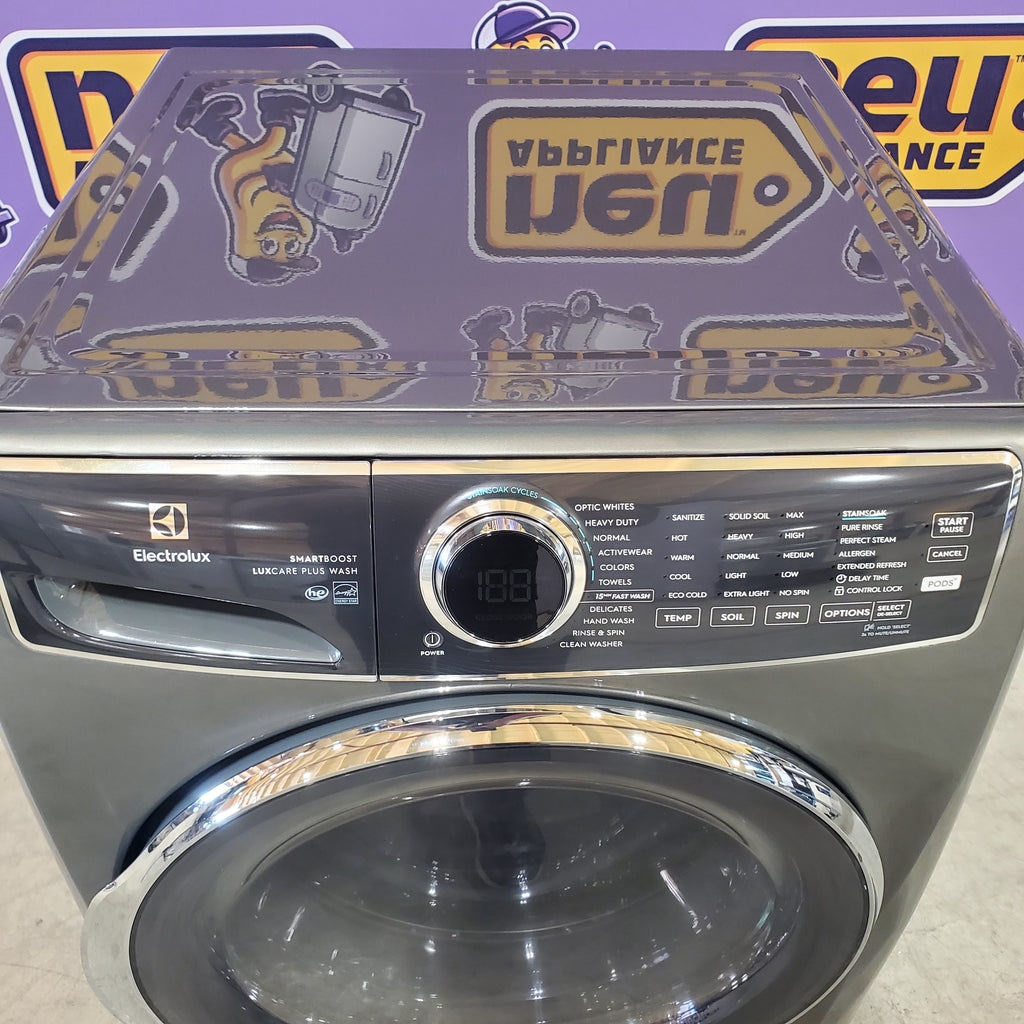 Pictures of Electrolux Titanium Front Load 4.5 Cu. Ft. Washer with Smartboost and Optic Whites Cycle ELFW7637AT - Scratch & Dent (Minor) and Electrolux Titanium 8.0 Cu. Ft. Dryer with Balanced Dry and Instant Refresh Cycle ELFE7637AT - Scratch & Dent (Minor) - Neu Appliance Outlet - Discount Appliance Outlet in Austin, Tx
