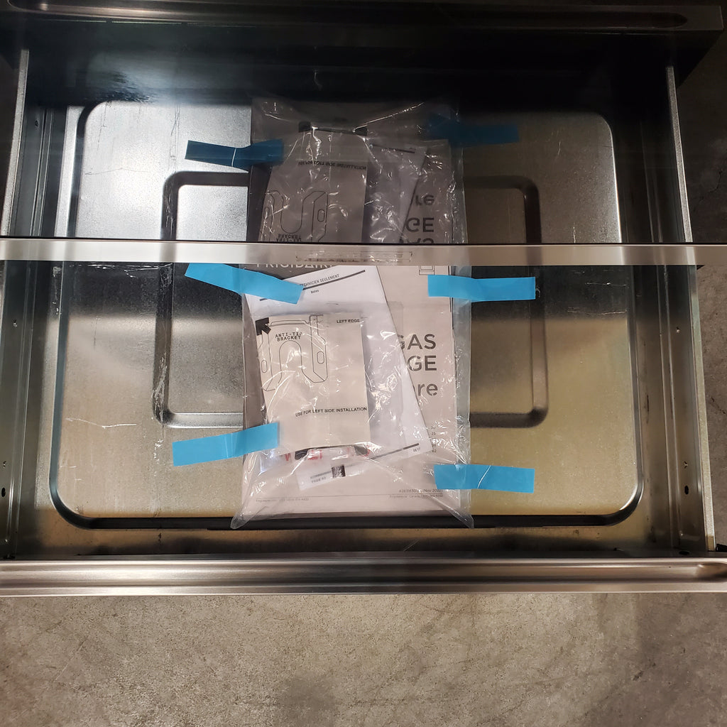 Pictures of Frigidaire Gallery 30" 6 cu. ft. 5 Burner Slide-In Gas Range with Total Convection and Air Fry in Smudge Proof Stainless Steel GCFG3060BF - Scratch & Dent (Minor) - Neu Appliance Outlet - Discount Appliance Outlet in Austin, Tx