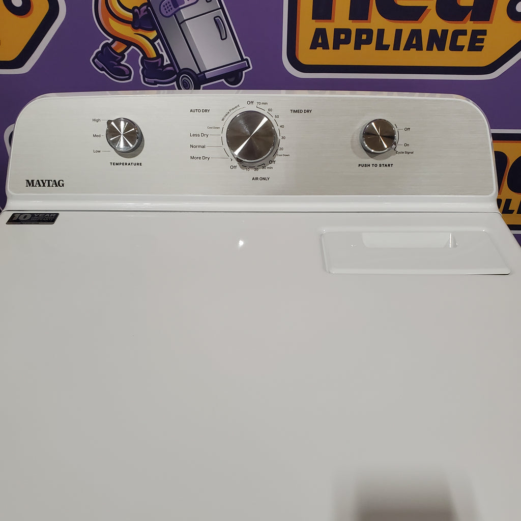 Pictures of Maytag 4.5 cu. ft. Capacity Top Load Washer with Power™ Agitator and Deep Fill MVW4505MW - Scratch & Dent (Minor) and Maytag 7.0 cu. ft. Capacity Top Load Electric Wrinkle Prevent Dryer 16119 - MED4500MW - Open Box - Neu Appliance Outlet - Discount Appliance Outlet in Austin, Tx