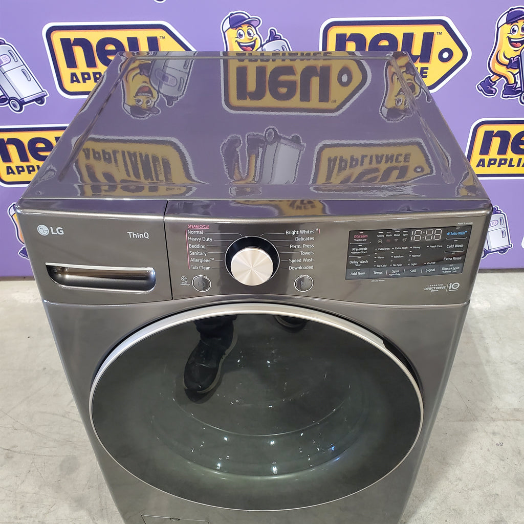 Pictures of LG Stackable Smart Front Load 4.5 Cu. Ft. Washer with TurboWash 360 Technology in Black Steel WM4000HBA - Neu Appliance Outlet - Discount Appliance Outlet in Austin, Tx