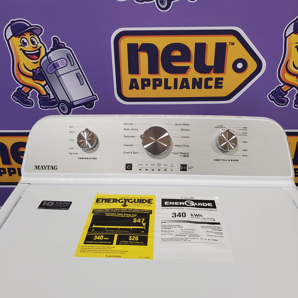 Pictures of Maytag White Top Load 4.5 Cu. Ft. Washer with Deep Fill MVW4505MW - Open Box - Neu Appliance Outlet - Discount Appliance Outlet in Austin, Tx