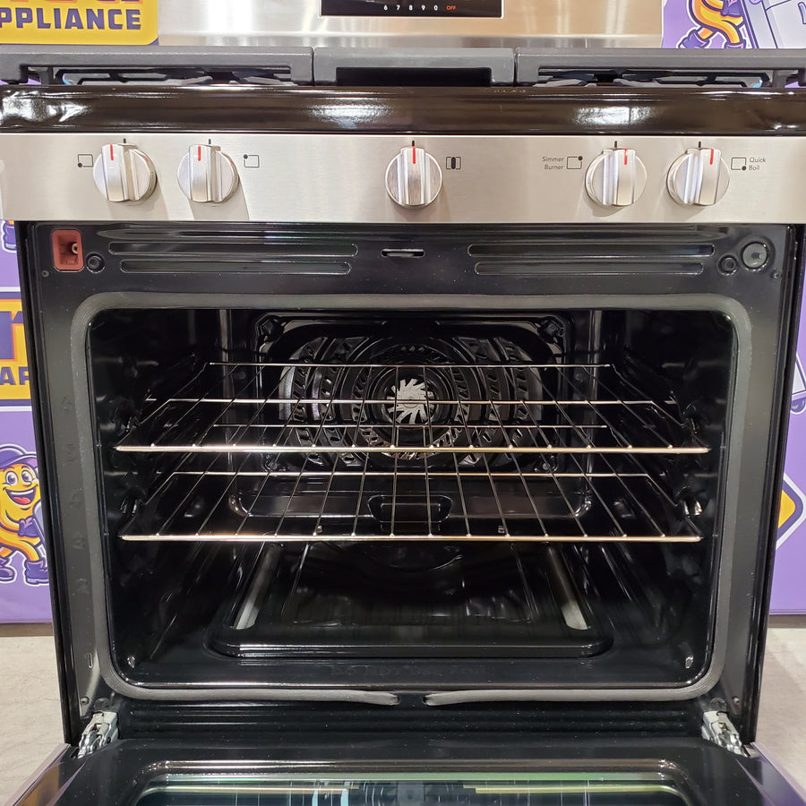 Frigidaire Gallery 6 cu. ft. 5 Burner Slide-In Gas Range with Total Convection and Air Fry, Smudge Proof Stainless Steel 20534SD700 - GCRG3060BF - Scratch & Dent (Moderate)