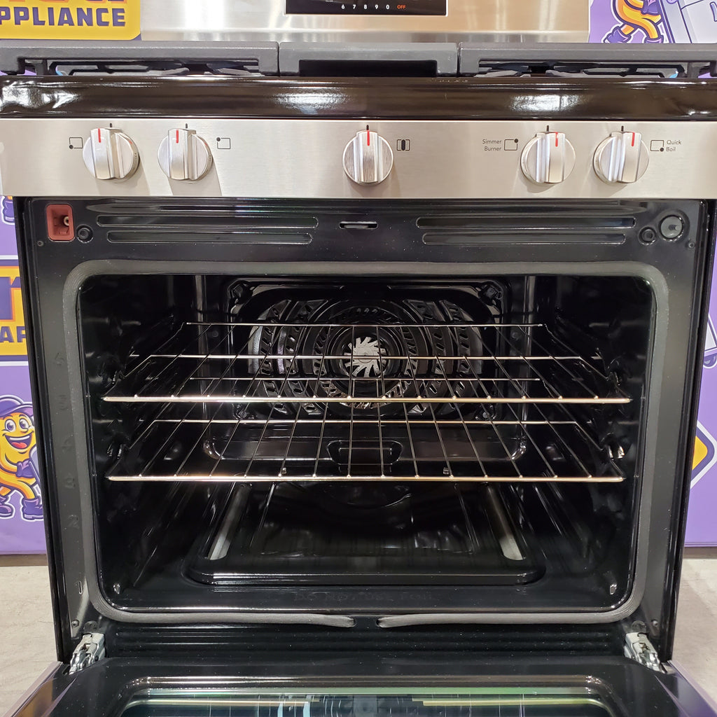 Pictures of Frigidaire Gallery 6 cu. ft. 5 Burner Slide-In Gas Range with Total Convection and Air Fry, Smudge Proof Stainless Steel 20534SD700 - GCRG3060BF - Scratch & Dent (Moderate) - Neu Appliance Outlet - Discount Appliance Outlet in Austin, Tx