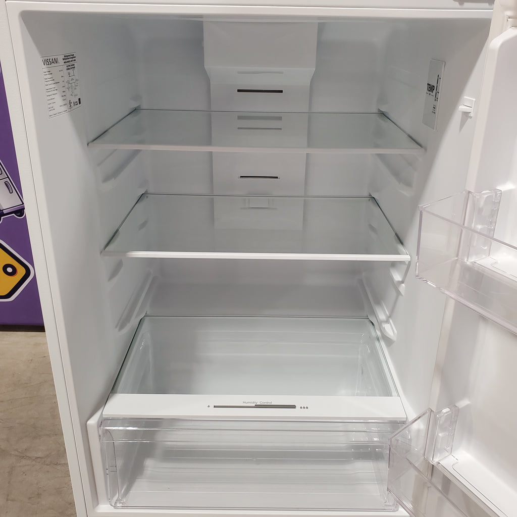 Vissani 14.2 cu. ft. Top Freezer Refrigerator in White, Garage Ready 251310SD884 - MDTF14WH5 - Scratch & Dent (Moderate)