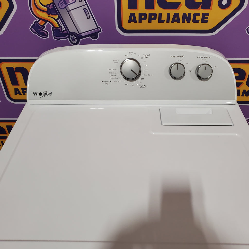 Pictures of Whirlpool 3.5 cu. ft. High Efficiency Top Load Washing Machine with Deep Water Wash WTW4816FW - Open Box and Whirlpool 7.0 cu. ft. Top Load Gas Dryer with AutoDry™ Drying System with Wrinkle Shield™ Option 16033 - WGD4950HW- Scratch & Dent (Minor) - Neu Appliance Outlet - Discount Appliance Outlet in Austin, Tx