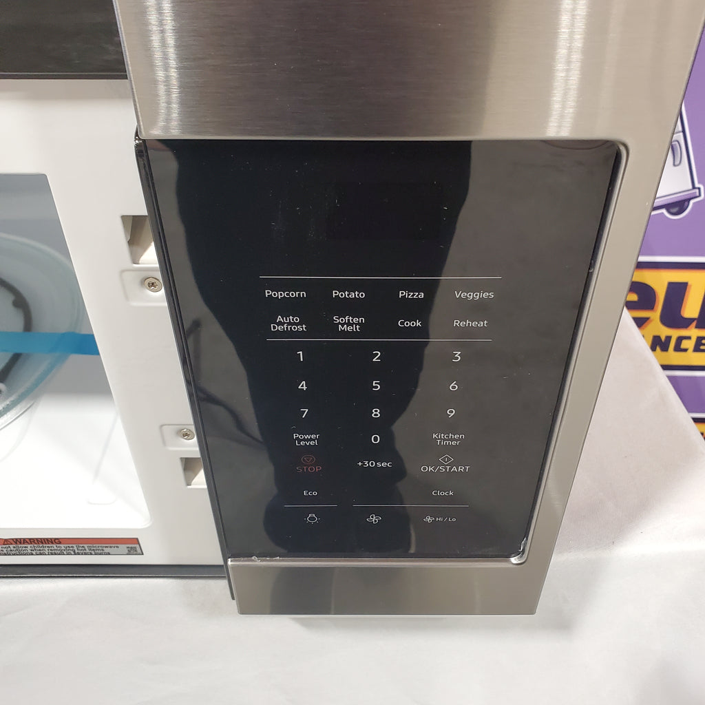 Pictures of Samsung 30 inch 1.7 cu. ft. Over-the-Range Microwave in Fingerprint Resistant Stainless Steel 18SD053 - ME17R7021ES - Open Box - Neu Appliance Outlet - Discount Appliance Outlet in Austin, Tx